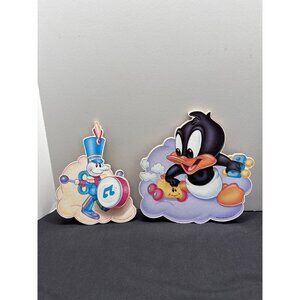 Vintage Warner Bros. 1998 Baby Looney Tunes Wooden Wall Hangings Set Of 2 Daffy